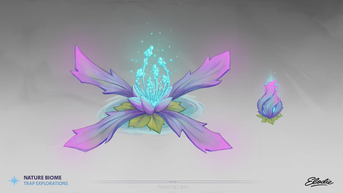 RedHexa's tweet photo. Excited to share some of the stuff we have been working on here at Elodie!! These are some concepts for nature traps/hazards I did🌿 https://t.co/vMvbtzc2fQ