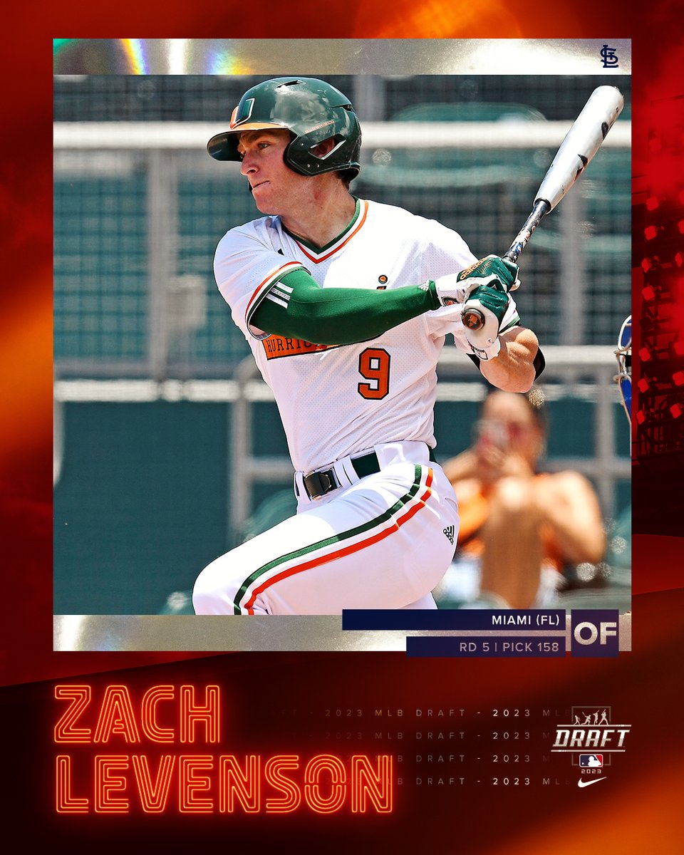 With the 158th overall pick of the 2023 #MLBDraft, the #STLCards select OF Zach Levenson!