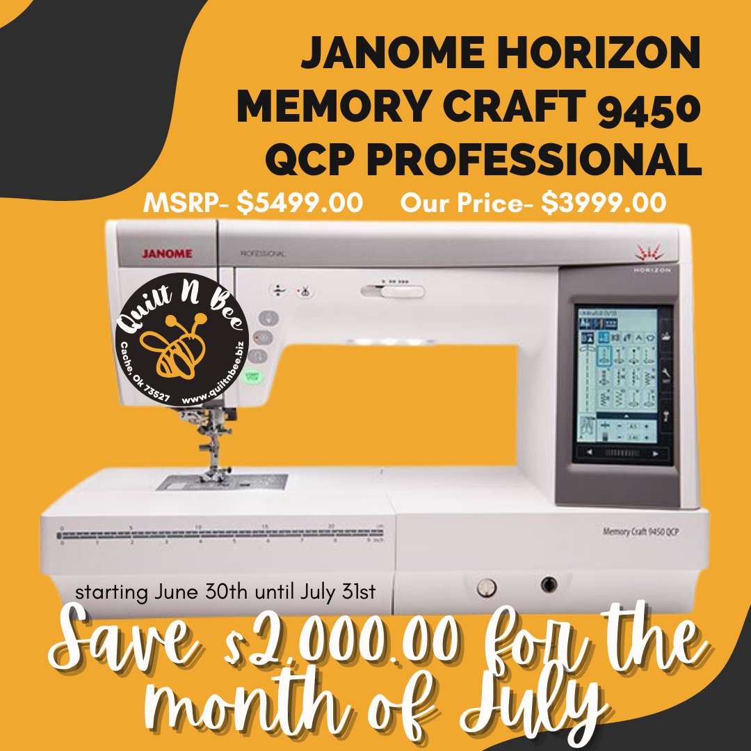 Quilt_N_Bee's tweet photo. Save BIG on Janome Sewing Machines!
#janome #quiltnbee #cacheoklahoma #quiltoklahoma #janomesewingmachine #janomem7 #janome9450 #oklahomaquilt #ilovetoquilt #ilovetosew - https://t.co/MOogfLXgAD https://t.co/MK11FfJtxy