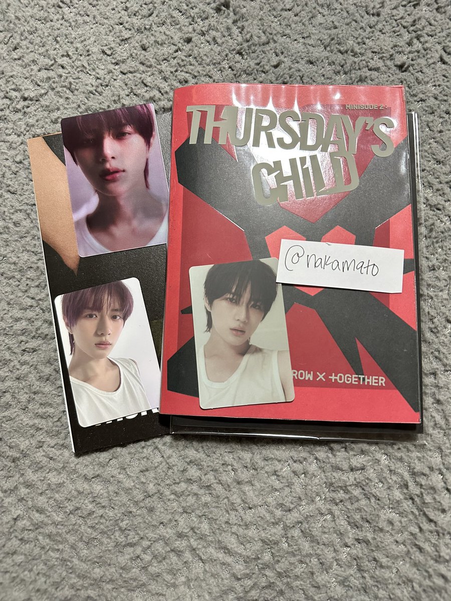 zb1ing's tweet photo. WTS TXT ALBUM 

$22 shipped (usa only)

dm my other acc for more info!! @nakamqto 

thursdays child beomgyu pc selling hybe https://t.co/V12ym1fqtN