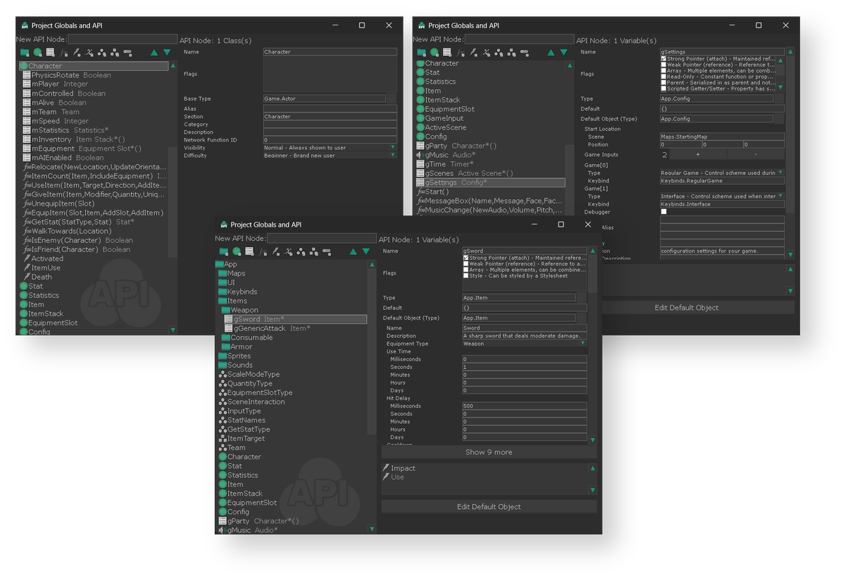 opendevkit's tweet photo. Start designing your #videogames and apps with unparalleled flexibility by creating custom properties, functions, events and more! Go beyond boundaries with #OpenDevKit's API Editor and construct class structures with inheritance, taking your project development to new heights! https://t.co/hFKUtu5tEf