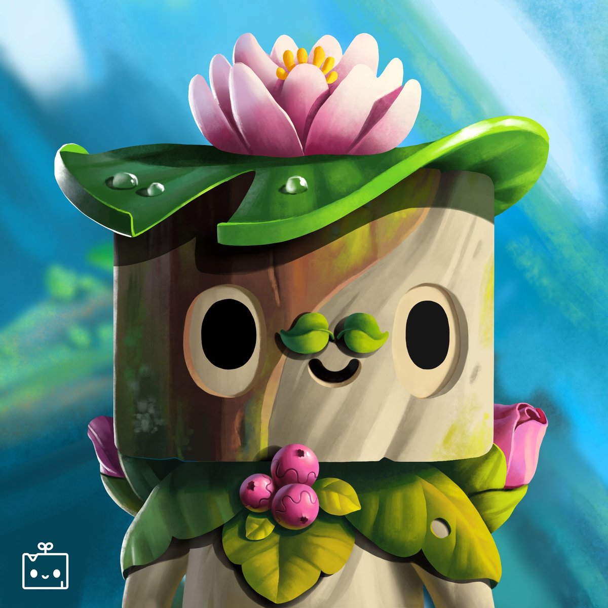 choplings's tweet image. GM friends! 🪵 This Chopling put a lot of effort into choosing his outfit. What should we name him? 🌸