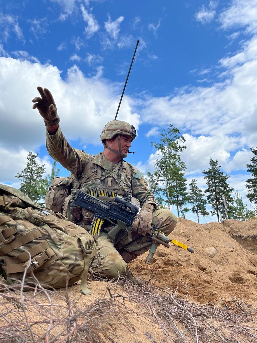 The final week is all about honing warfighting skills - first up, deliberate attack alongside troops from <a href="/116thIBCT/">116th IBCT</a>

#ExBalticFist
#WeAreSwiftandBold
