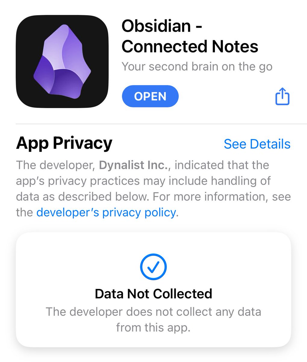 Data not collected. Which iOS apps do you use that collect no data?