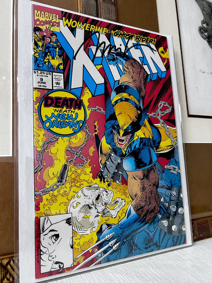 Since #Wolverine is trending today, I might as well post one of my favorite #Xmen covers 🔥🔥🔥
(Top 3) for sure and a @JimLee sig to boot 🥾 
9️⃣0️⃣’s goodness ❤️‍🔥
#HughJackman #Deadpool3 #Marvel 
#MarvelMonday 🏆🏆🏆