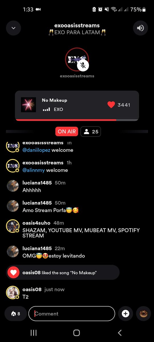 eri_XO9's tweet photo. @mcl_zkdl @OasisRSV @weareoneEXO TEAM EXO'OASIS 08 
EVIDENCIA DE STATIONHEAD 
TURNO 2 
KST: 4:00 AM - 10:00 AM 
HORA LOCAL: 1 PM-7PM
NICARAGUA
EXIST WITH EXO
CREAM SODA OUT NOW
#EXO_CreamSodaMV
#StreamEXISTbyEXO
#크림소다_들었소다
#EXO_EXIST
#EXO_CreamSoda @weareoneEXO https://t.co/k9BqJo2711