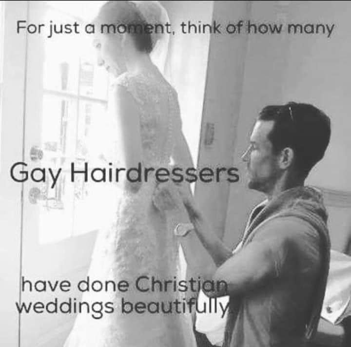 ColoradoIndepe1's tweet photo. Right?
I think every gay hairdresser out there needs to put up a sign that they are no longer working with anyone who is a member of the evangelical christian religion because it's against THEIR religion of 'LALL' (Live And Let Live).
#ChristiansAreTheProblem https://t.co/daVKJDDnTM