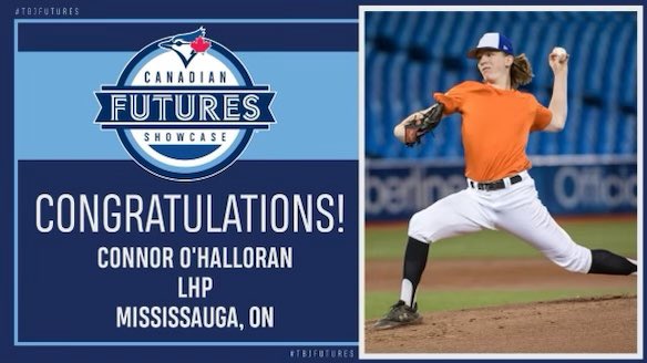 BlueJaysAcademy's tweet photo. We’re proud to congratulate Connor O’Halloran on being selected by the @BlueJays in the 2023 #MLBDraft. 

Welcome home, Connor! 🎉#TBJFutures. https://t.co/ZClrKHGnLa