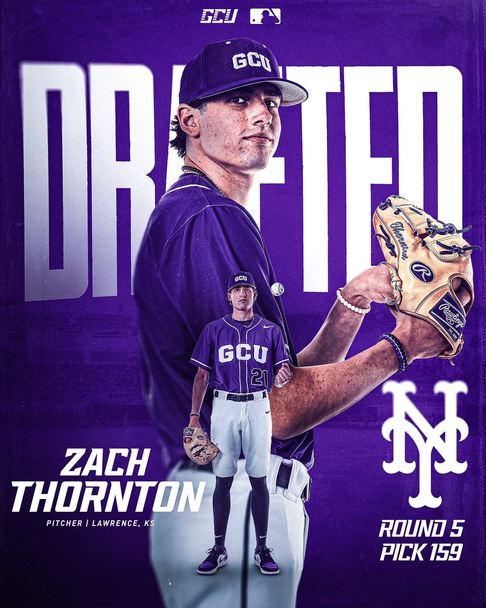 𝗭𝗔𝗖𝗛 𝗧𝗛𝗢𝗥𝗡𝗧𝗢𝗡 𝗧𝗢 𝗧𝗛𝗘 <a href="/Mets/">New York Mets</a>!

The southpaw <a href="/ZThor22/">Zach Thornton</a> goes in the 5th round to New York. 👏 #LopesInThePros