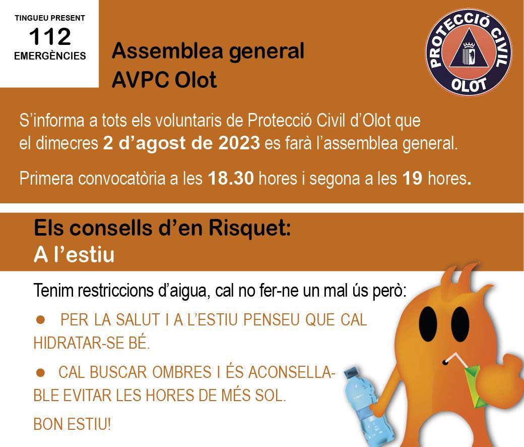 Associació de Voluntaris de Protecció Civil d'Olot tweet media