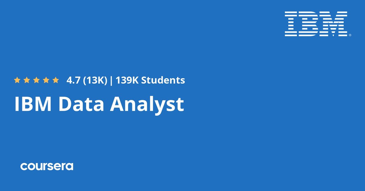 بسم الله ونبدأ بكورس IBM Data Analyst