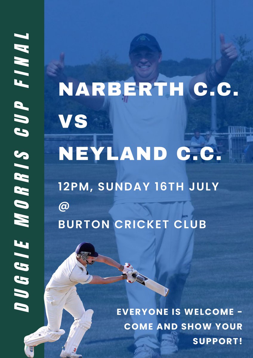 1st team are playing in there first final since 2008 taking on <a href="/NeylandCC/">Clwb Criced Neyland Cricket Club</a> in the duggie Morris Sunday #uppanarb 🌳🌳🌳🌳