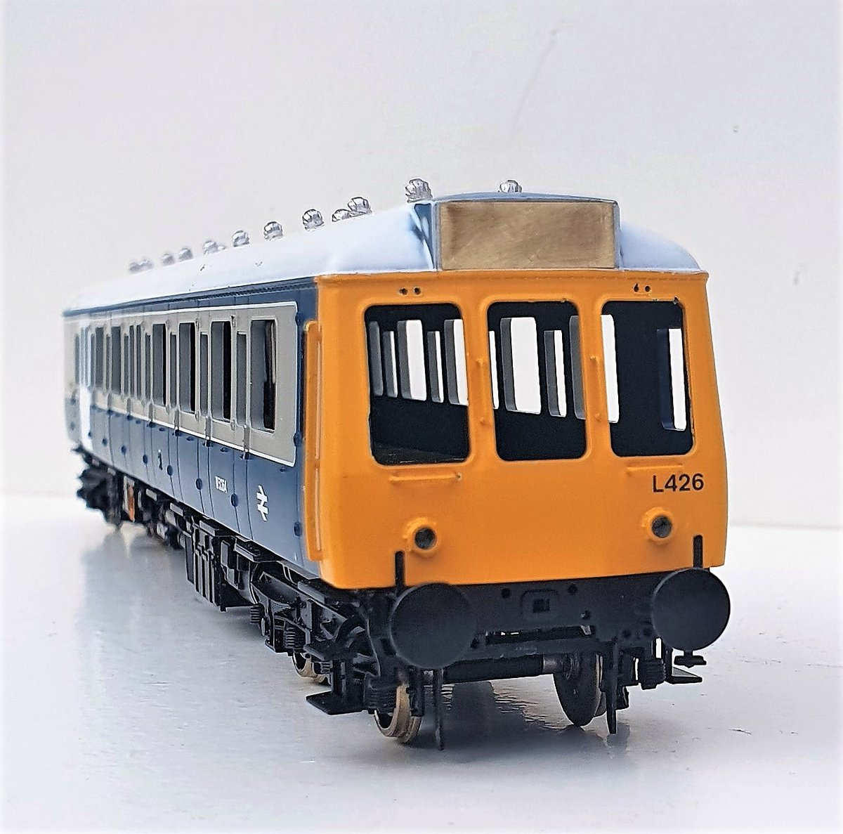 wrt_77's tweet image. It's nice to be adding roof vents and changing the shape of the headcode panel on my #Bachmann #Class115 hack.... means my 3 attempts of fill, sand and prime stages is finally over. I'm going with how it is (after a final prime!) Almost looks like a 115 too :) #TMRGUK