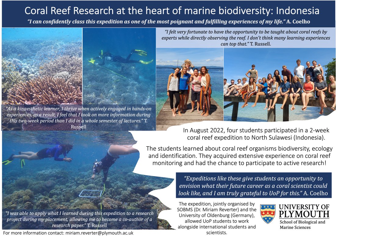 miriam_reverter's tweet photo. If you are around Plymouth this Wednesday 12th of July don't miss the @PlymUni Teaching and Learning Showcase were @plymouthbiol will be presenting the research expeditions offered last year.
Come and have a chat with us!

https://t.co/7Dimmh5QY9 https://t.co/Gkd0k7CfWV