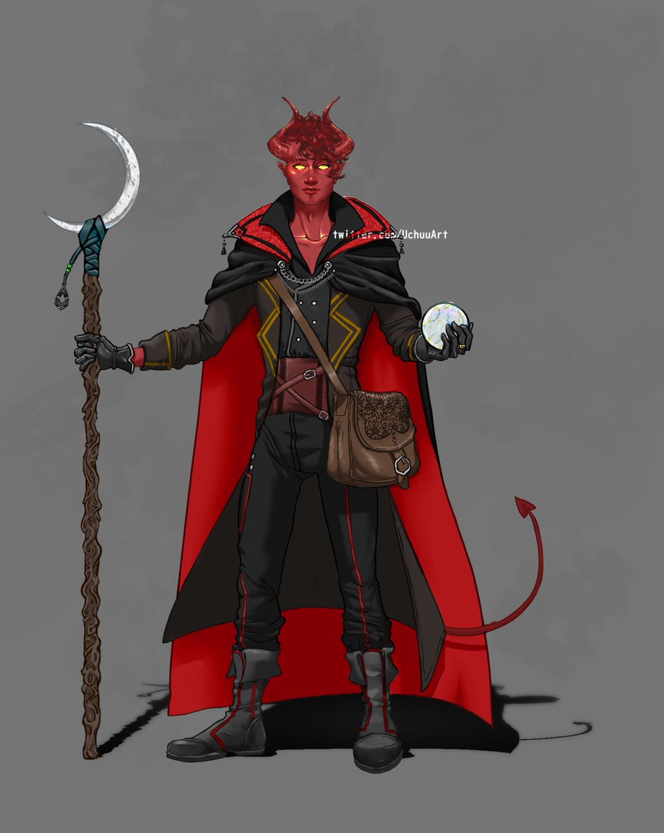 gurumiart's tweet photo. A comission for a great friend @darksuitt c: ♥ We met in a  Pathfinder 2e campaign made by @escapulete

This is Hakon, a Sorcerer Tiefling 🔥👹 

#RPG #tiefling #sorcerer #Pathfinder2e #RPGartist #rimiapathfinder2e #rimiacampaing https://t.co/vZJnK8kXI1
