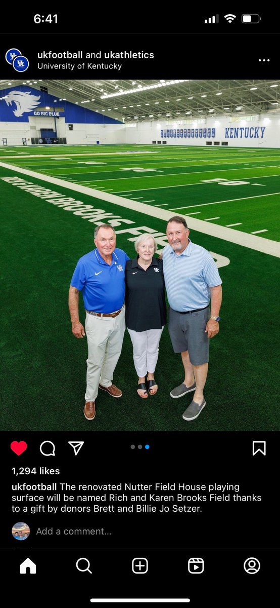 UKcoachbrooks's tweet photo. Picture with Denny. Thanks to the Setzer family and Mitch Barnhart for this special honor. https://t.co/N8O2aPWbEq