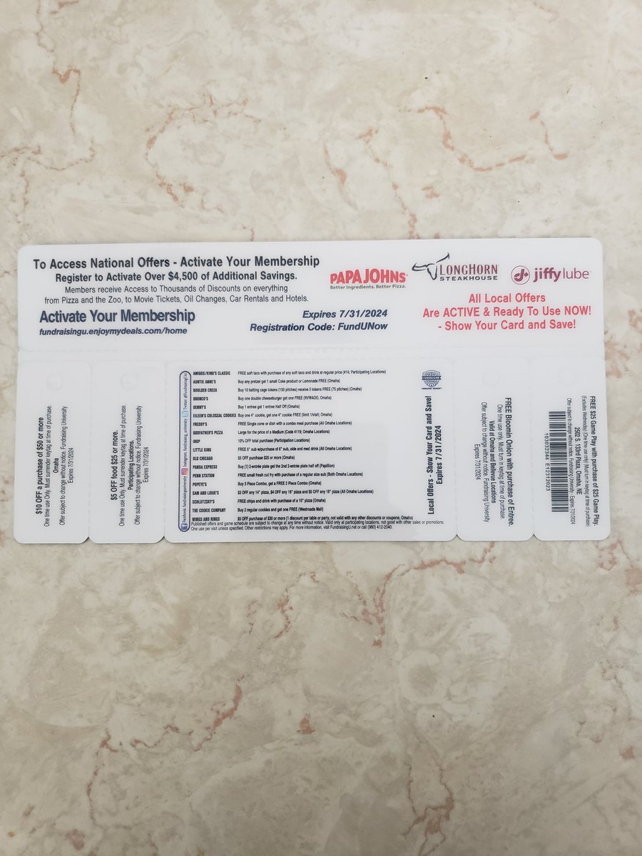 I'm selling these discount cards to help raise money for <a href="/OmahaBurkeFB/">Burke Bulldog Football</a>. They are $25 a piece with coupons and discounts that make your money back and then some. My goal is to sell 20 discount cards by July 20th. If interested, shoot me a dm or contact me via cell or email