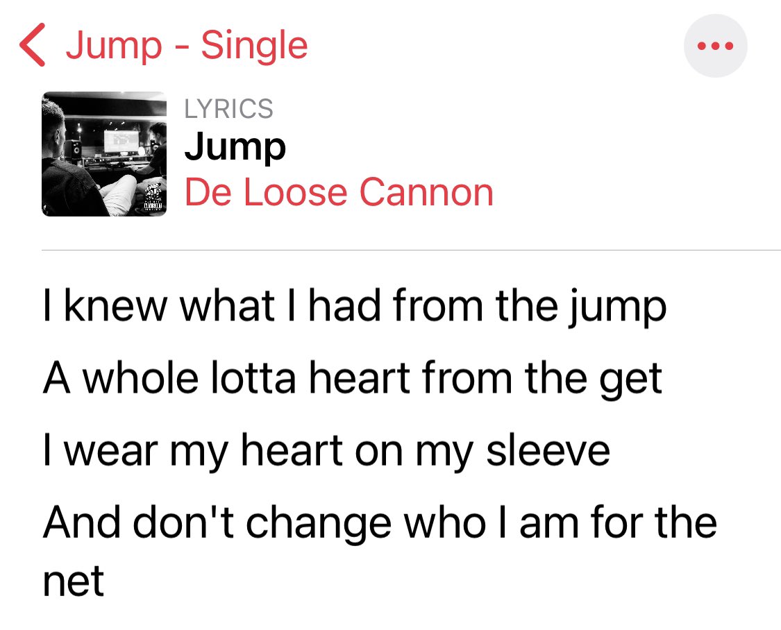 Lyrics for JUMP on @AppleMusic 

#losangeleshiphop