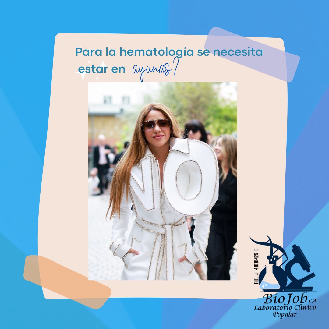 BiojobL's tweet image. Aclaramos

Debo estar en ayuno para una Hematología? NO, los componentes hematológicos no se alteran
La Glicemia sale en la hematología? NO
Tome la muestra de la vía, NO ésto altera el resultado
Tiene que ser la primera orina de la mañana? NO
#no #shakira #laboratorio