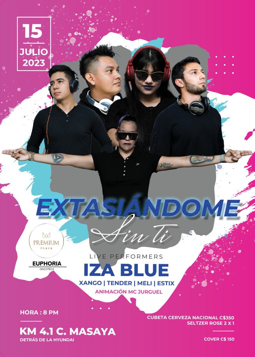 Próximo 15.07.23 nos vemos en Euphoria Club Ni con @xangodeejay @deejaytender <a href="/DeejayEstix/">Deejay Estix</a> @djmelini a partir de las 8 PM. Con el soporte de Marketing y Publicidad de Radio <a href="/NovaOnlineUs/">Nova Online</a> Big UP!!!