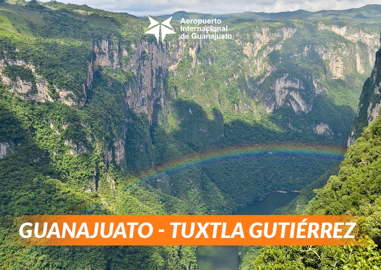 Tenemos una excelente noticia para ti. 🙌 Inauguramos nuevas rutas con <a href="/viajaVolaris/">Volaris</a> desde nuestro #AeropuertoDeGuanajuato. 🛫 Ahora puedes volar a Ciudad Obregón, Culiacán, Los Mochis, Torreón y Tuxtla Gutiérrez desde este espectacular destino. 🌎 🙌