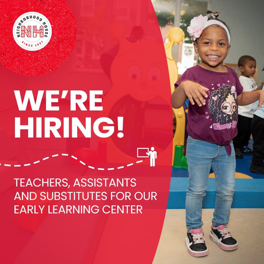 nhicares's tweet photo. Do you love to work with children? We're hiring teachers, assistants and substitutes in our Early Learning Center.  

Full- and part-time positions are available. Click the link below to apply.

https://t.co/QrMpffo2UZ

#jobs #teachers #classroom #children #hiring #wilmingtonde https://t.co/Z0eR9Ax7do