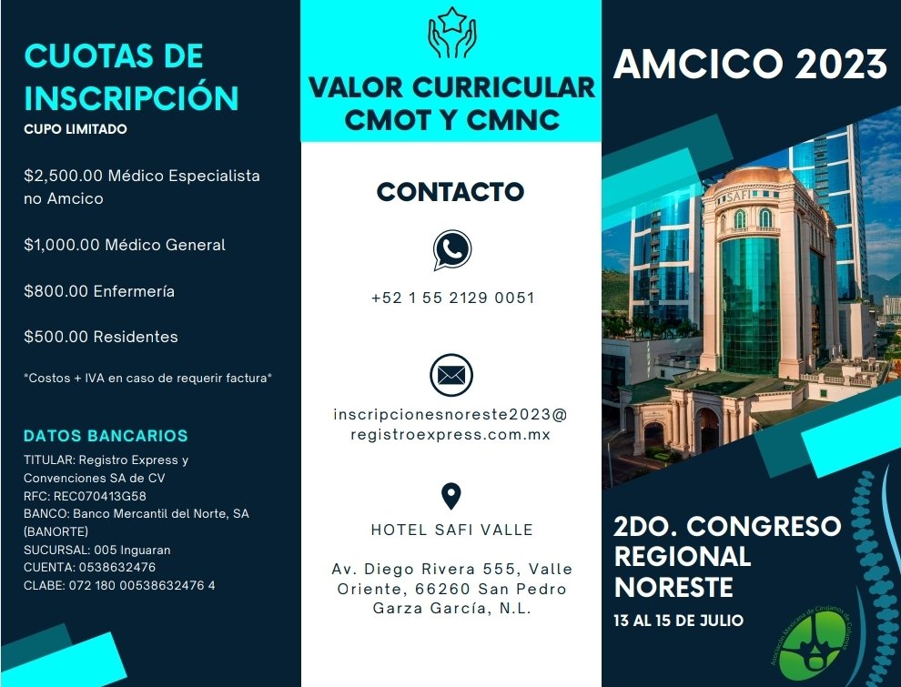 amcicomx's tweet photo. Quedan pocos días para iniciar el regional noreste de AMCICO 2023, ¡los esperamos! https://t.co/cTnhEPs44I