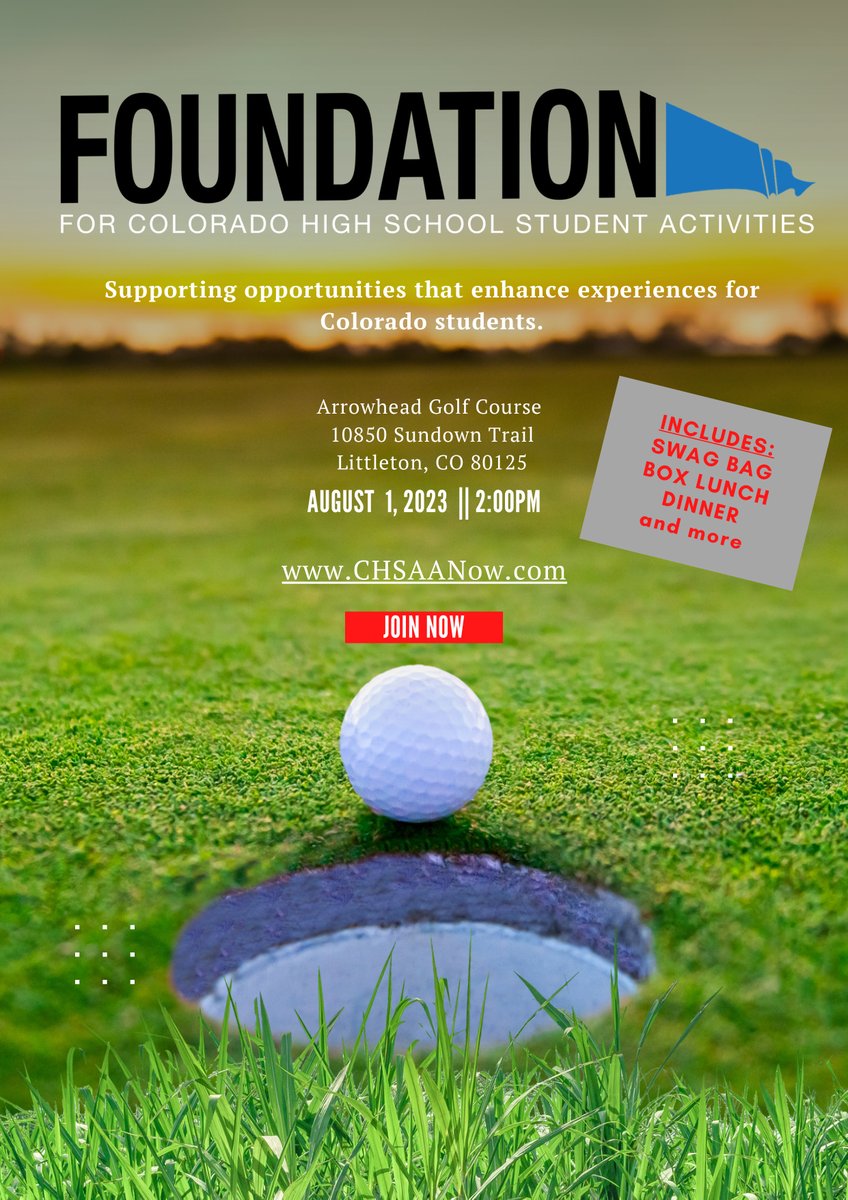 The CHSAA All-School Summit will take place July 31 and August 1. If you're not already registered, be sure to RSVP now: bit.ly/all-school-sum…

Registration for the Foundation Golf Tournament closes July 20! RSVP now: bit.ly/Foundation-Gol…