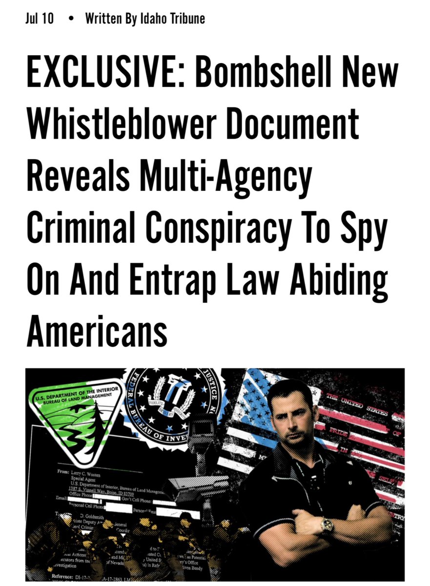 If you’re not familiar with the Bundy Ranch scandal, it’s when BLM (Bureau of Land Management, not the other one) tried stealing the family’s cattle through corruption, lies, perjury, and the destruction of evidence that would have exonerated all of them. Now even more damning