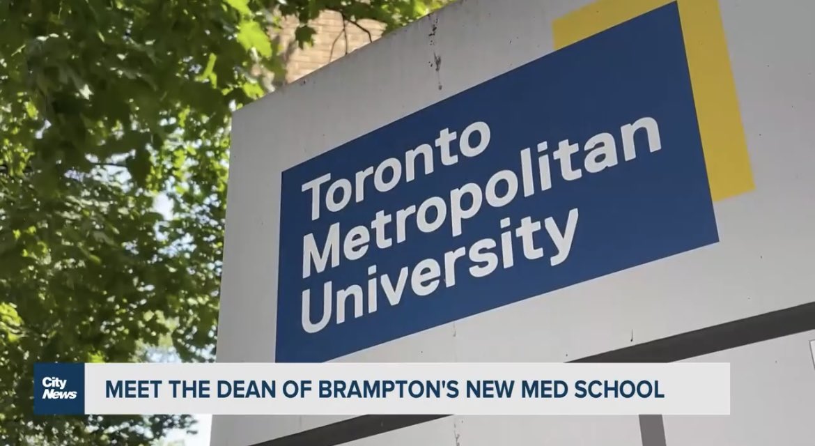 Thank you to <a href="/DavidZuraCityTV/">David Zura</a> for interviewing me about the <a href="/TorontoMet/">Toronto Metropolitan University</a> School of Medicine. It was exciting to be interviewed about the future of #TMUSoM. 

The future of #MedEd is bright!

Link here:
toronto.citynews.ca/video/2023/07/…