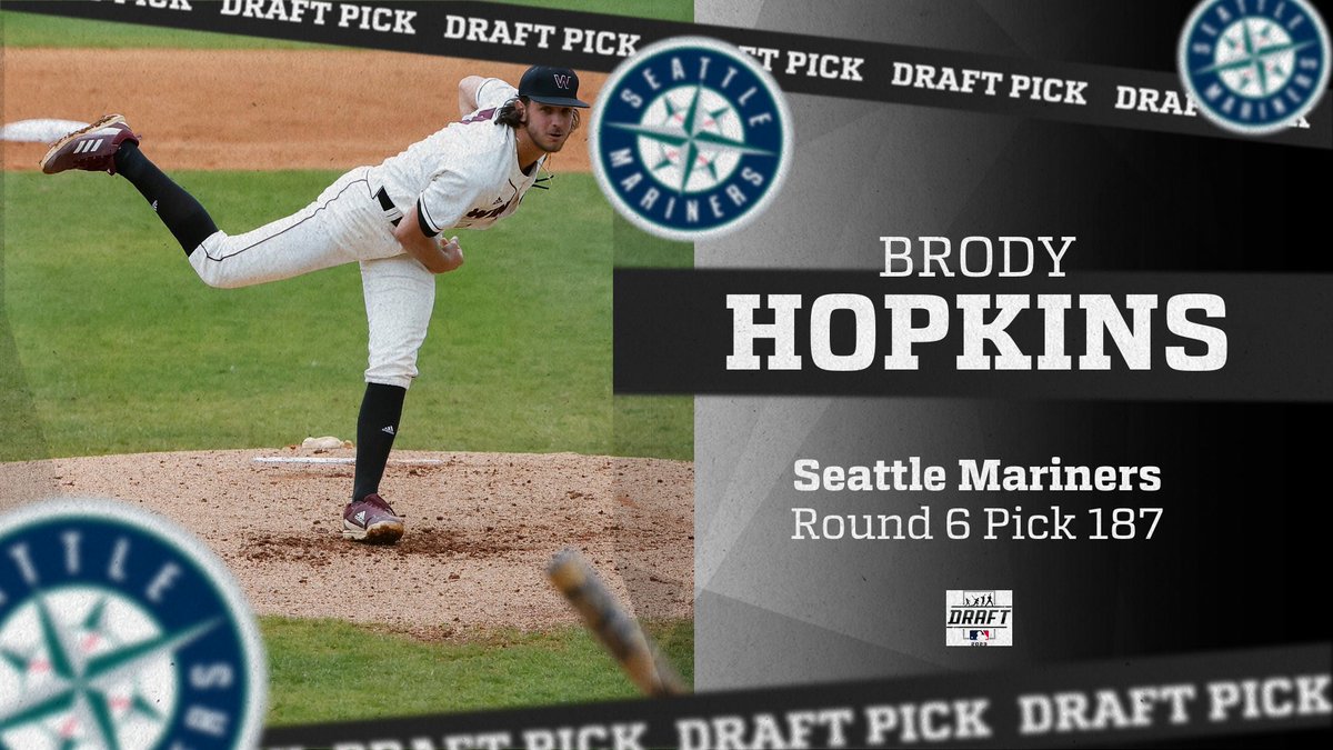 Brody Hopkins to the Seattle Mariners in the 6th round of the @MLBDraft ! @brodyhopkins11 🔥 #ROCKtheHILL