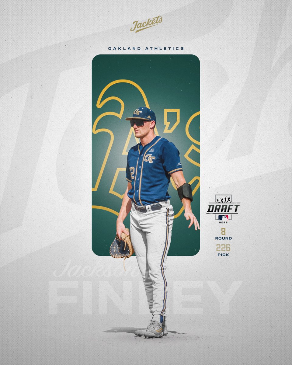 𝐃𝐑𝐀𝐅𝐓𝐄𝐃!

Jackson Finley is selected in the eighth round of the #MLBDraft by the <a href="/Athletics/">Athletics</a> !!

#TogetherWeSwarm // #ProJackets