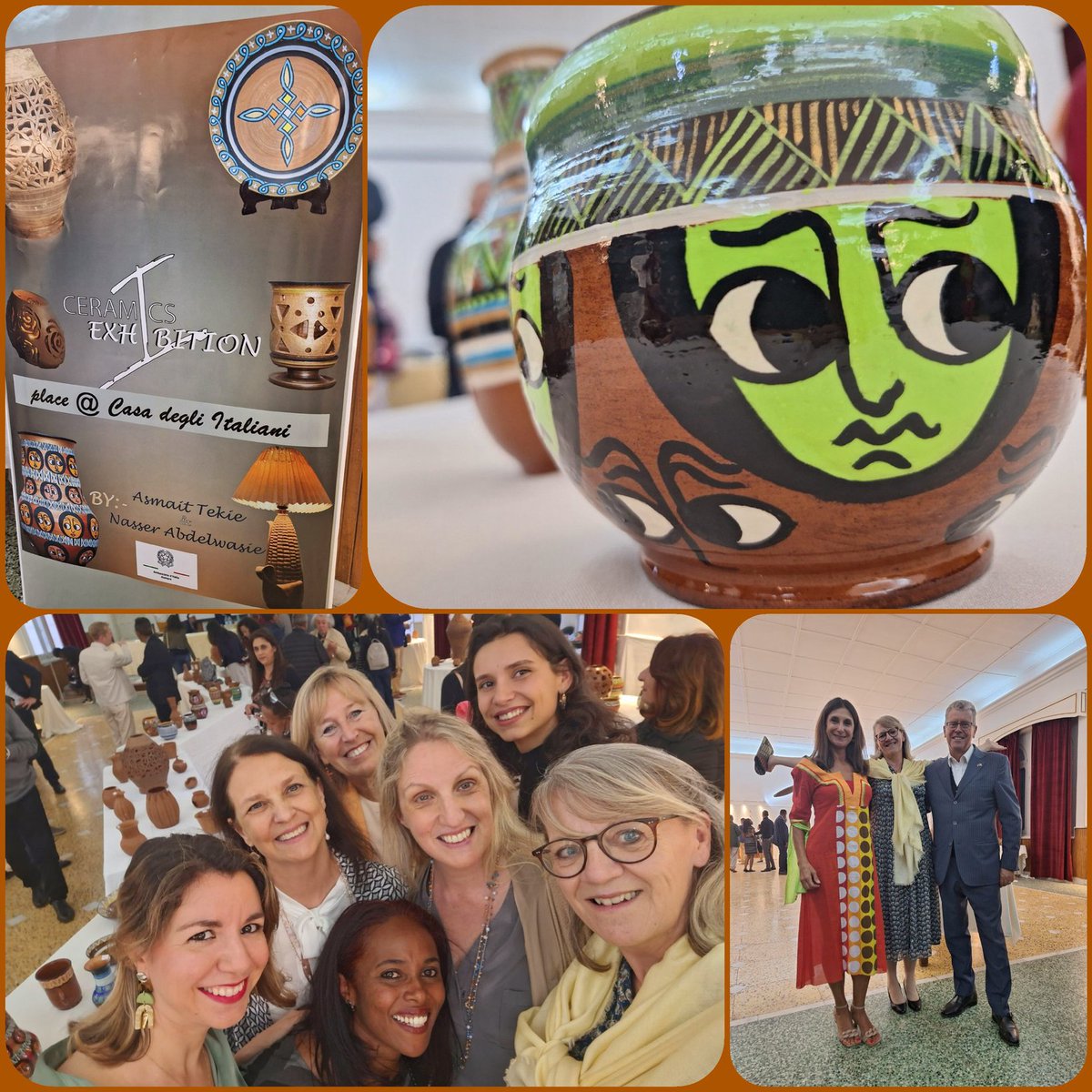 Très belle #exposition de #céramiques de #AsmaitTekie et #NasserAdbelwasie alla Casa degli Italiani #Asmara #Eritrea. Two talented #artists and many friends! Grazie ambasciata d'Italia 🇮🇹 !