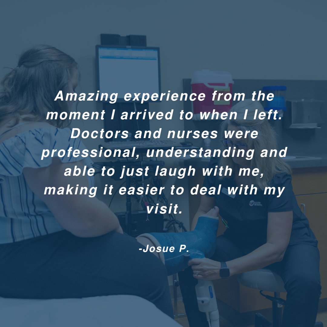 Nothing brings us more joy than hearing from our happy patients! We are grateful for the opportunity to make a positive impact on people’s lives. Thank you for trusting us with your orthopedic care and for sharing your kind words!