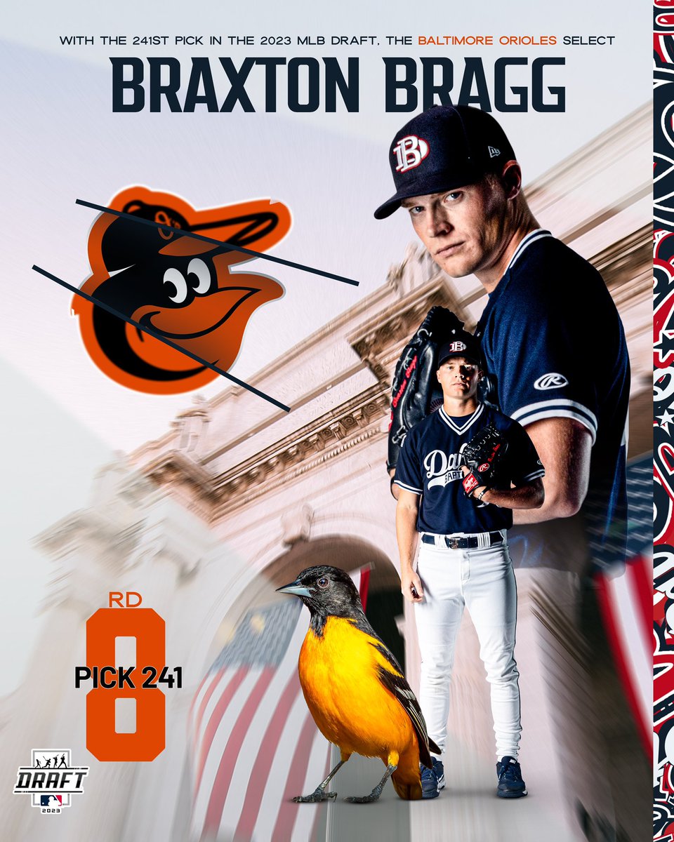 Braxton Bragg has his name called by the @Orioles!