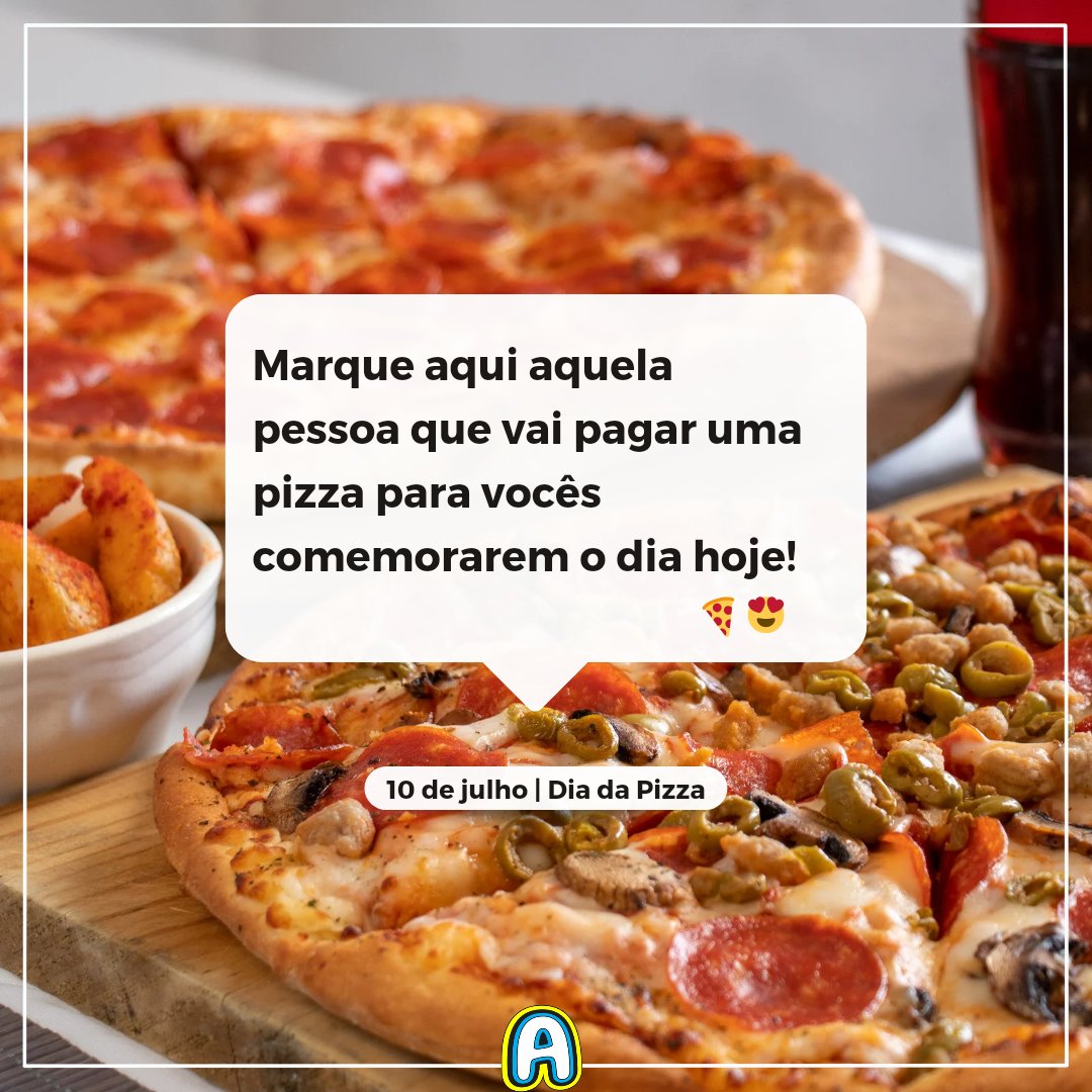 adoreystore's tweet photo. Hoje é o dia da pizza! Esquece a dieta e marca aqui o @ que vai te pagar uma pizza!

#diadapizza #pizza https://t.co/004bzL31L3