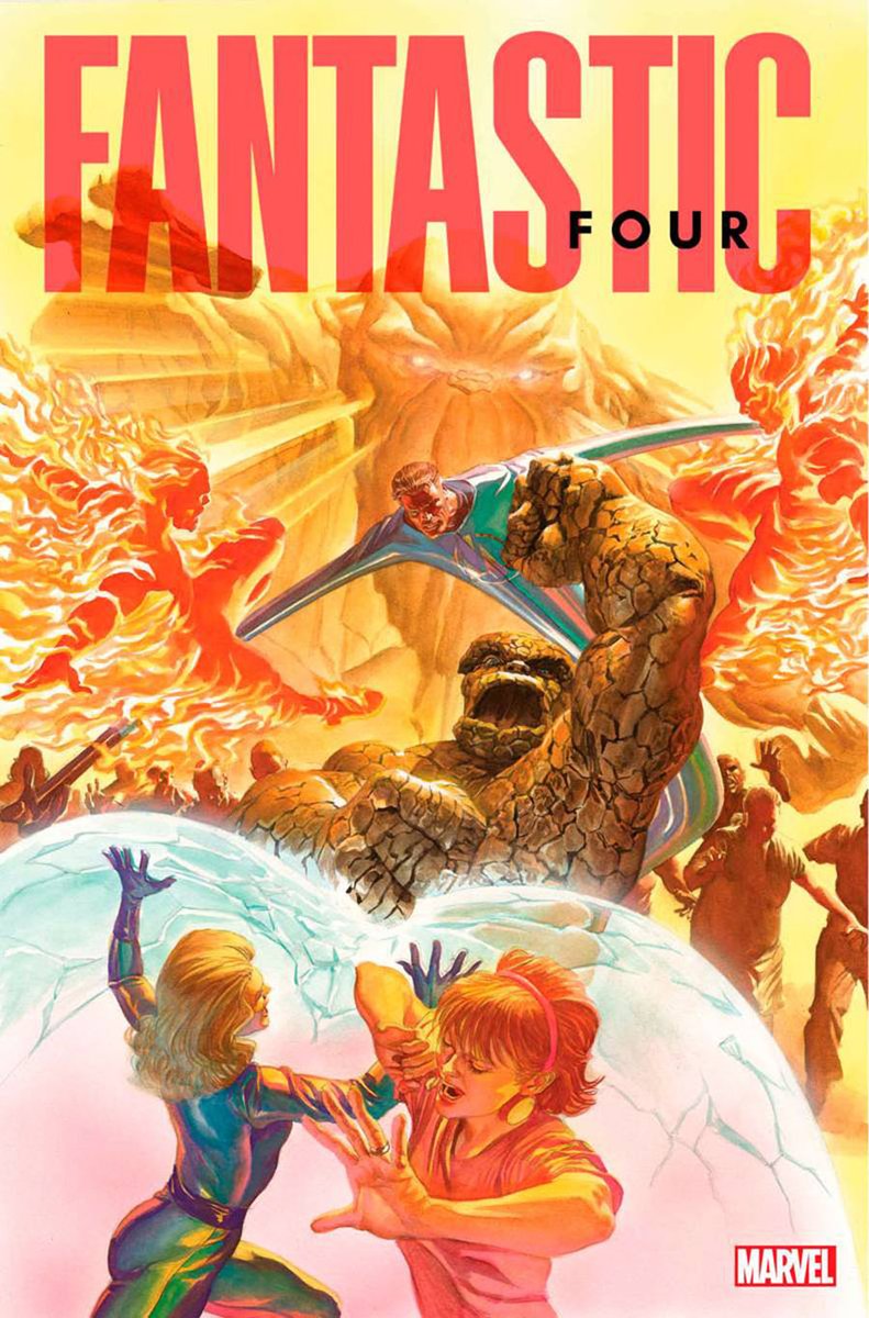 Alicia, Sue and Johnny face off against Ben and Reed! Try this 🍨sweet #Marvel #ComicBook on for size! 👉#FantasticFour Vol 7 #9 NEW at #MidtownComics! ❤️@thealexrossart #CoverArt 👉ow.ly/An7450P4lTo ✏️@ryanqnorth 🎨@FiorelliIvan #NewComics #Marvel #MarvelComics #MCU