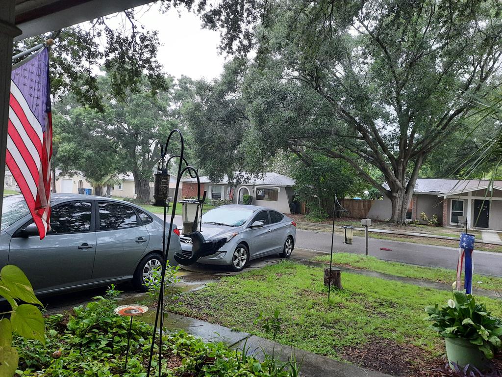 ConureChick's tweet photo. Crazy dark outside. We are in for some real bad storms. #BattenDown https://t.co/6aMMV2g5Uk