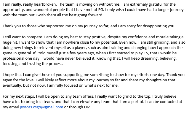 I am grateful for the experience, and things that I have learned. 

I am officially LFT now, RTs much appreciated