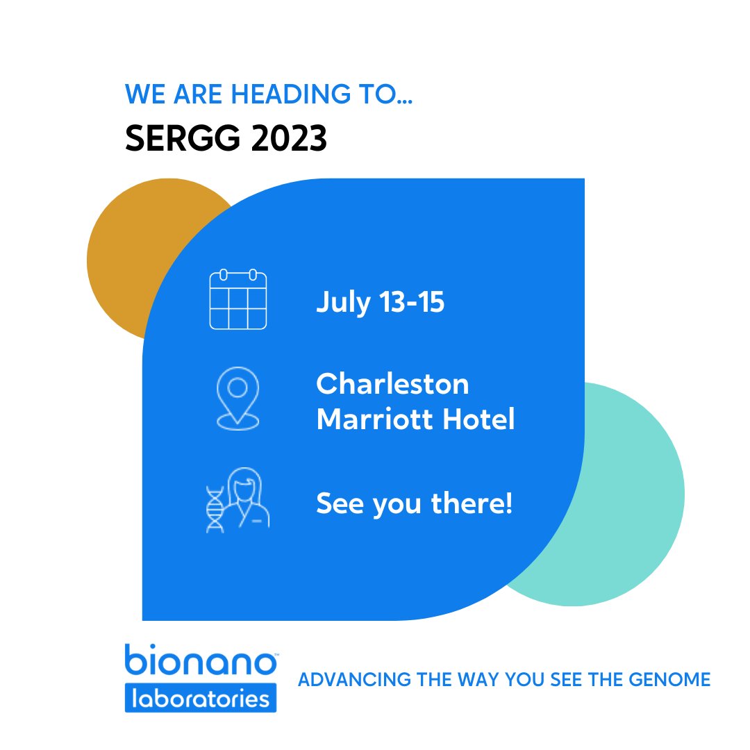 BionanoLabs's tweet photo. Mark your calendars! We're looking forward to the Southeastern Regional Genetics Group conference this week! Be sure to visit our booth to learn more about our whole exome sequencing and optical genome mapping tests. 
#SERGG #OGM #WES

https://t.co/lJiRqL5sUk https://t.co/335Vw4Cp6I