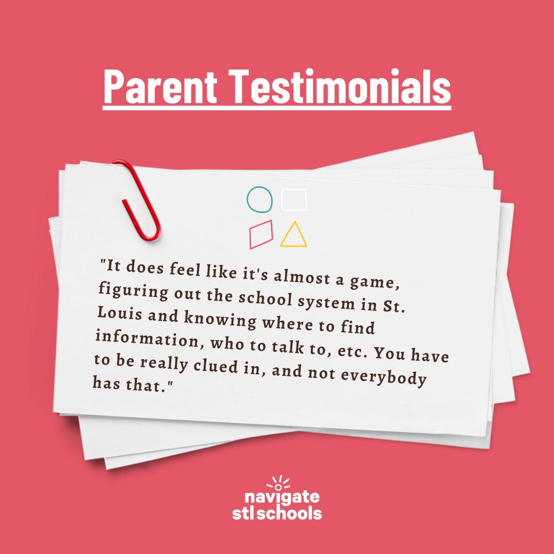 navigatestl's tweet photo. We conducted several parent focus groups with @SLU_PRIME to learn more about how parents make school decisions. To read the full report when it releases / for updates on our website relaunch, subscribe to our general newsletter. #NavigateSTLSchools

https://t.co/MHqy20HBnf https://t.co/8J9VCVzfTg