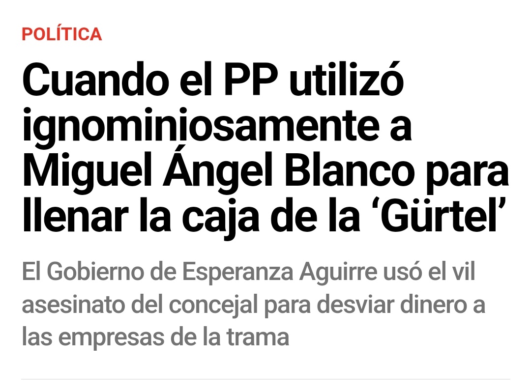 DiegoRBCA's tweet photo. Feijóo ha usado a Miguel Ángel Blanco en el  #CaraACaraAtresmedia, cuando su propio partido lo utilizó para financiarse ilegalmente.

Es tremendo, asqueroso, todos los calificativos posibles. Este señor no puede ser el presidente del Gobierno, no tiene ninguna decencia. https://t.co/M71sOqB3DJ