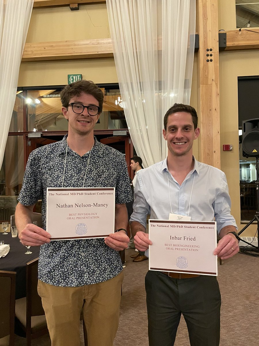 Congrats to Nate Nelson-Maney for winning Best Physiology Oral Presentation Award at the 38th Annual MD/PhD National Student Conference this past weekend in Colorado!!! @ManeyNelson @mdphdcon