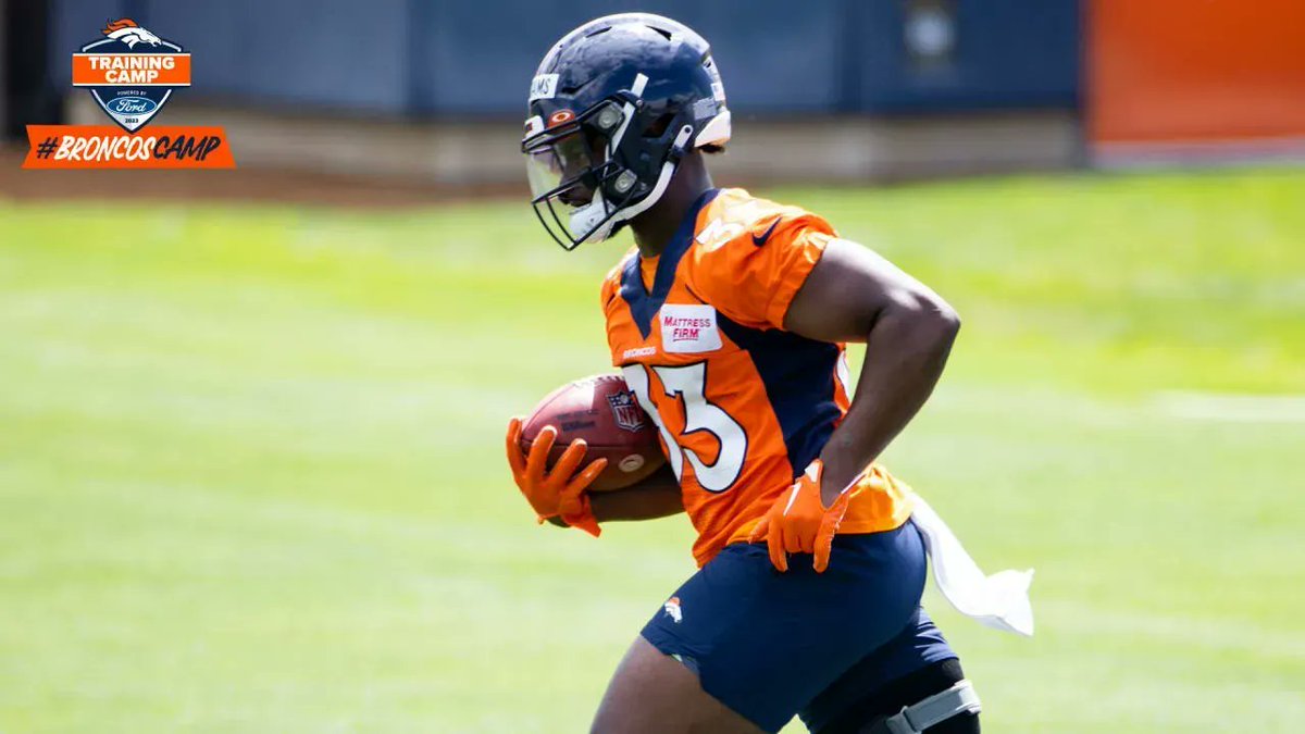 Broncos's tweet photo. Things we can't wait to see: @javontewill33 back on the field 🤩

RB corps to get boost as Javonte Williams prepares to return » https://t.co/5xQJPKevzV https://t.co/lLWz9RK2Dk