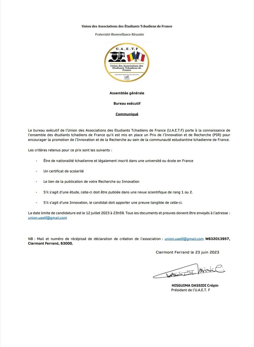 MoussaHamitIss1's tweet photo. #UAETF
Prix de l'innovation et de Recherche https://t.co/HOkgr7iiRk