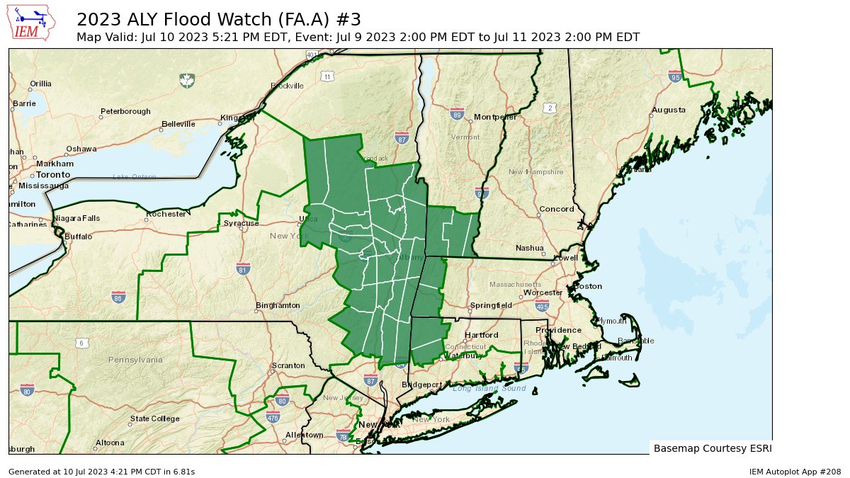 Andrew Gregorio on Twitter "ALY continues Flood Watch for Northern