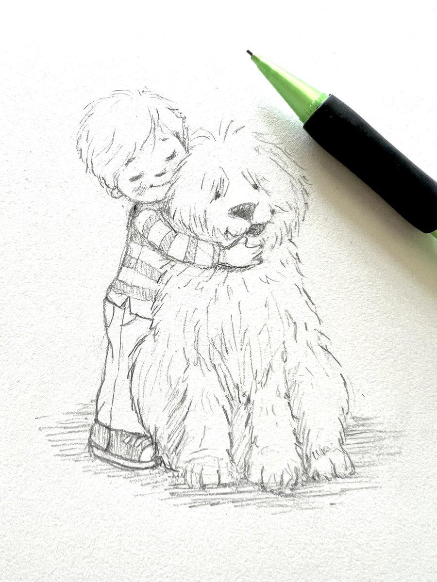 Today’s sketchbook entry. Puppy love! #sketchbook #kidlitart #kidlit #dailydoodle #scribble #sketch #writercommunity #writerlife #author #illustrator #authorillustrator