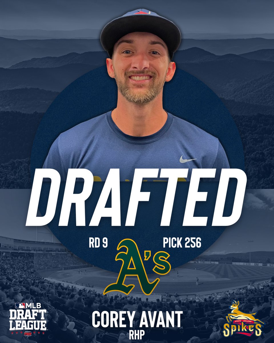 Corey Avant ➡️ <a href="/Athletics/">Athletics</a> 

Congratulations to 2023 <a href="/SCSpikes/">State College Spikes</a> RHP <a href="/coreyavant16/">Corey Avant</a> on being selected by the A's with the 256th overall pick in the 2023 #MLBDraft!

#Athletics <a href="/WingateBaseball/">Wingate Baseball</a>