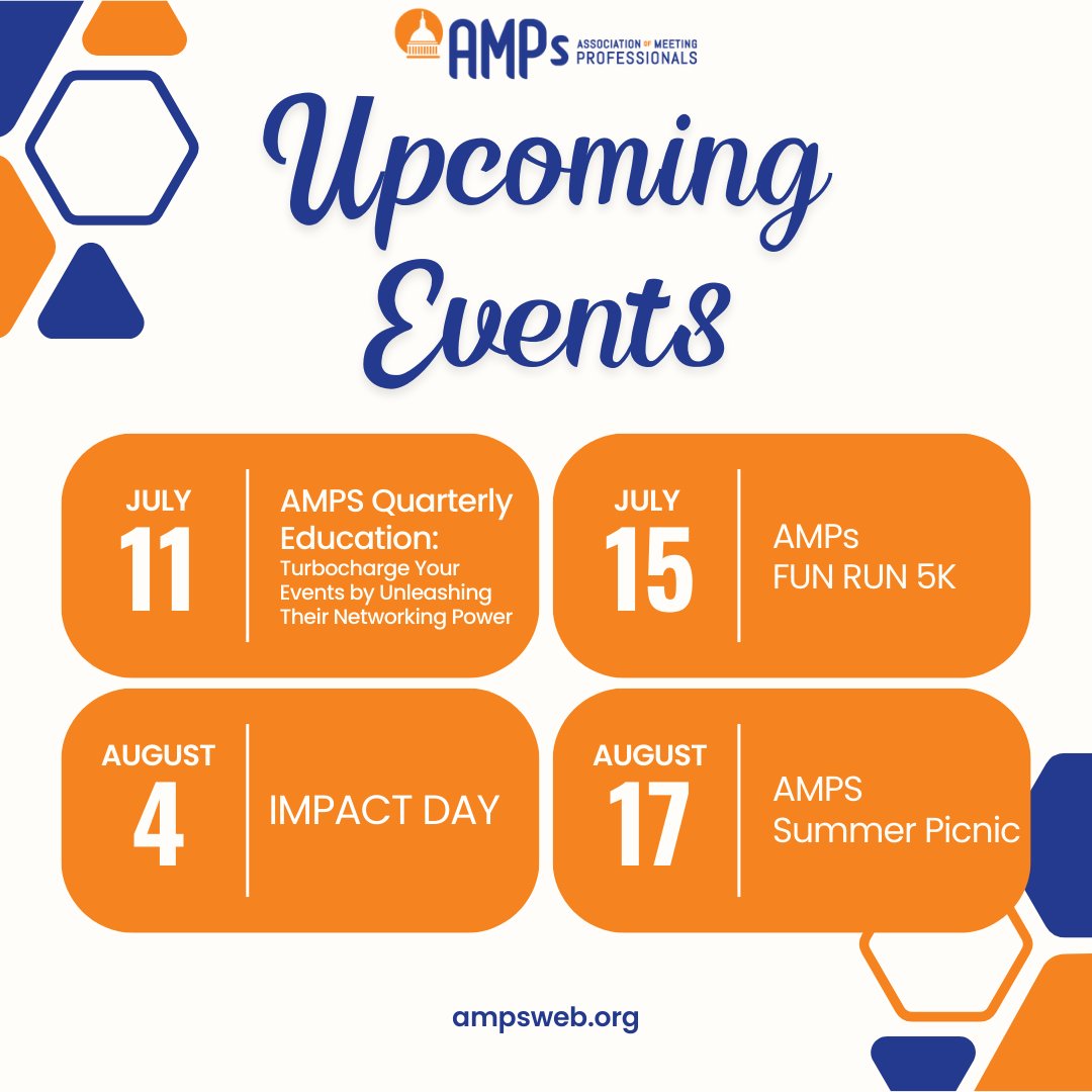 AMPs members and future members, we have four upcoming events that you definitely shouldn't miss. bit.ly/3NFBSAJ