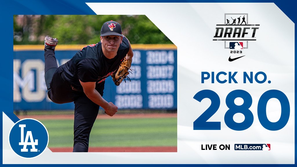 MLB Draft (@mlbdraft) on Twitter photo With the 280th pick, the <a href="/Dodgers/">Los Angeles Dodgers</a> select <a href="/BallStateBB/">Ball State Baseball</a> right-handed pitcher Ryan Brown, No. 237 on the Top 250 Draft Prospects list.
Watch live: atmlb.com/3NMtu27 With the 280th pick, the <a href="/Dodgers/">Los Angeles Dodgers</a> select <a href="/BallStateBB/">Ball State Baseball</a> right-handed pitcher Ryan Brown, No. 237 on the Top 250 Draft Prospects list.
Watch live: atmlb.com/3NMtu27